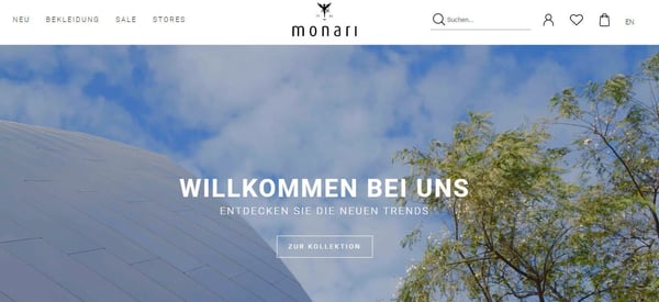 monari: Fashion-Magazin-Shop für internationales Modelabel